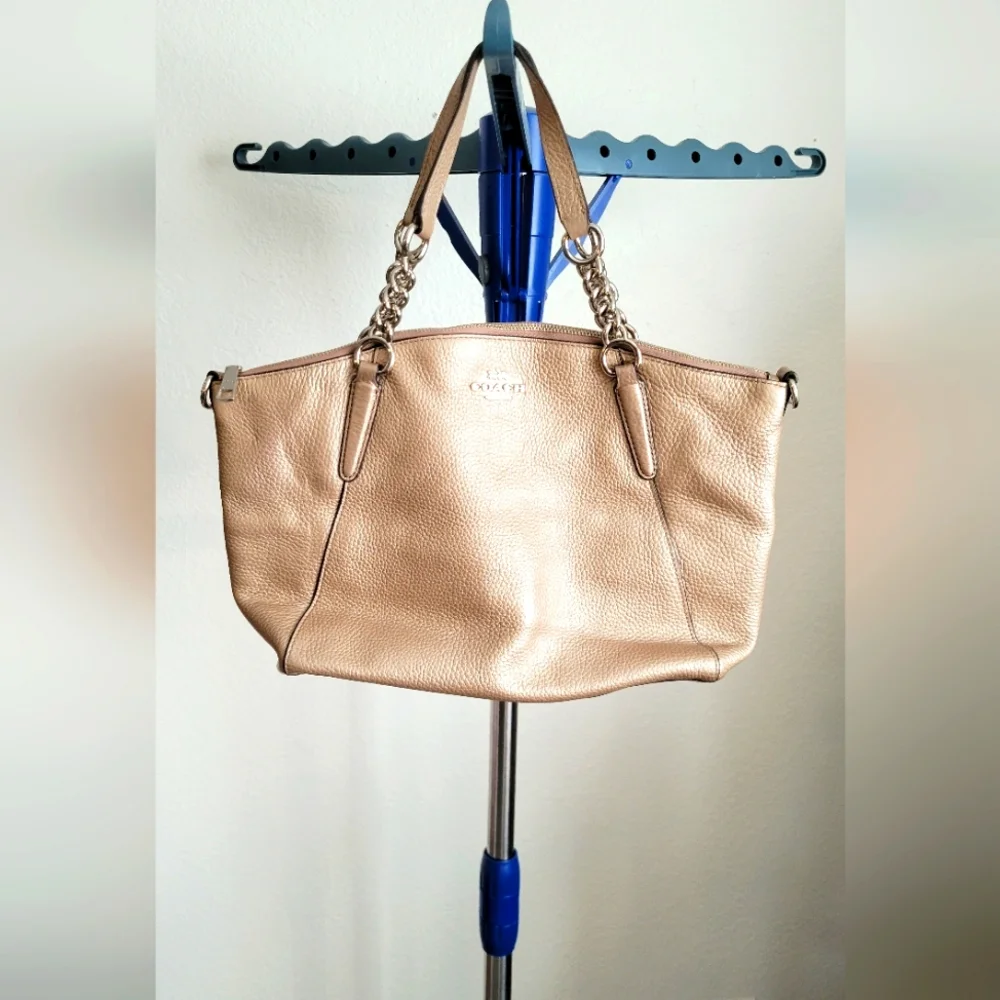 Coach Kelsey Metallic Gold Shoulder Bag